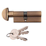 Циліндр дверний Cortellezzi Primo 117F 45x35 ключ/поворотник, бронза античная, фото 2