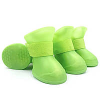 Черевики для собак Pet shoes S (силіконові) зелений
