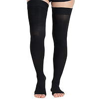 Компресійні панчохи з відкритим носком компресія 2 класу чорні 23-32 мм рт ст W1331 Wing Med