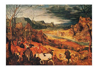 Листівка Pieter Bruegel — The Return of the Herd (Autumn), 1565