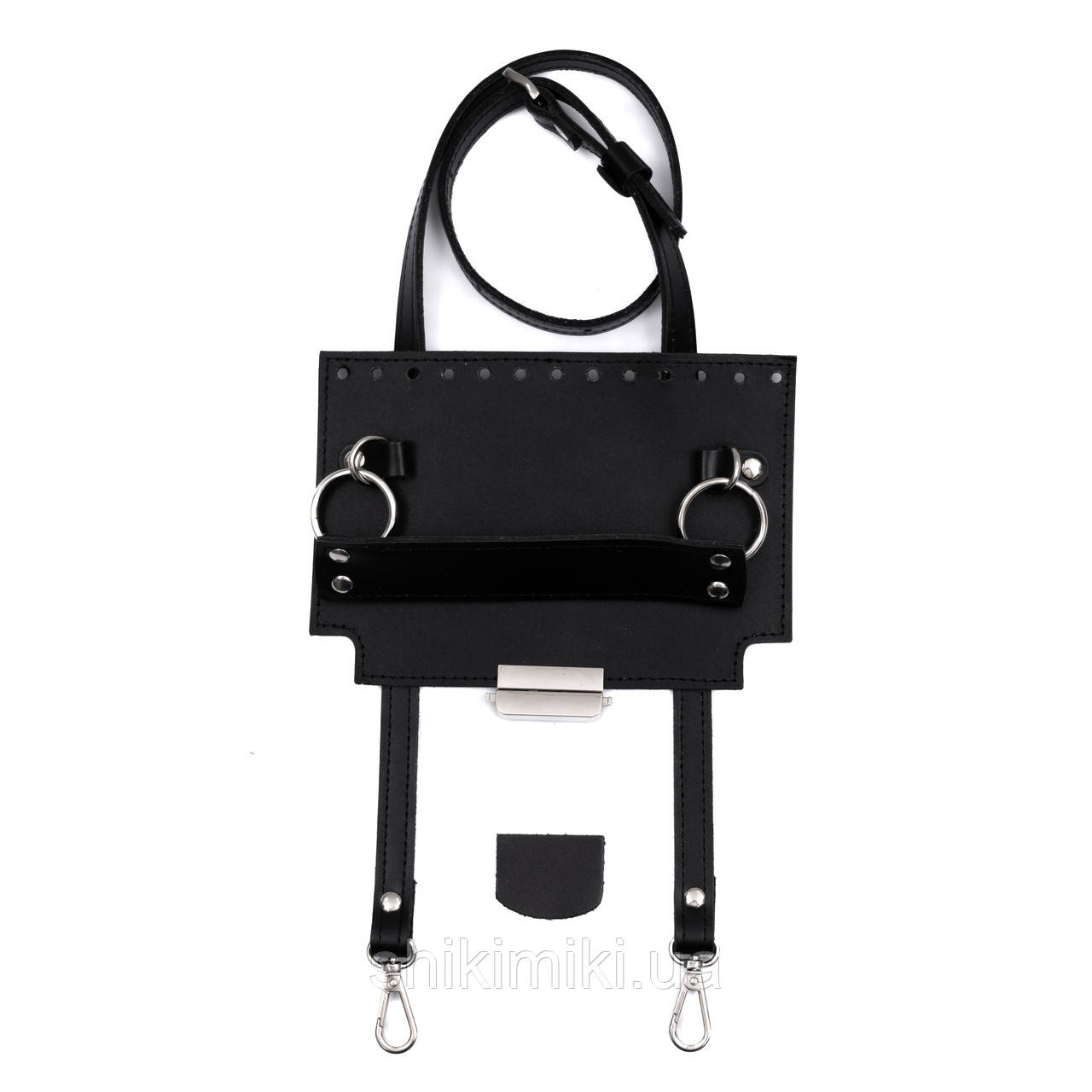 Комплект із натуральної шкіри для сумки Лілі, колір Чорний, фото 1