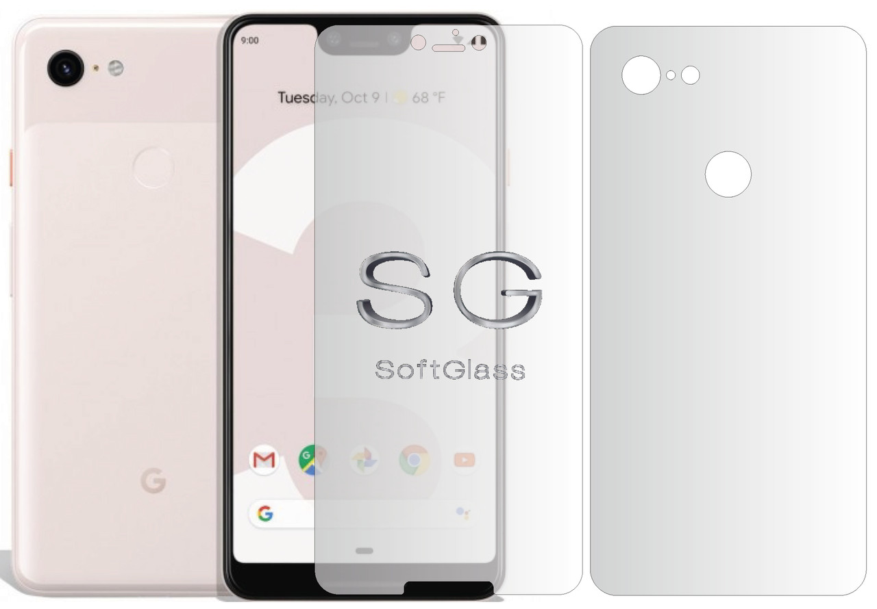 М'яке скло Google Pixel 3 XL Комплект: Передня та Задня панелі поліуретанове SoftGlass