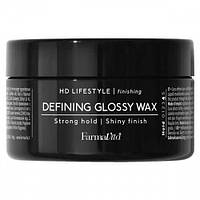 Глянцевый воск сильной фиксации HD Life Style Defining Glossy Wax Farmavita, 100 мл