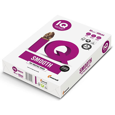 Папір офісний А4 IQ Smooth А4 80 г/м2 500 аркушів клас А+