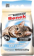 Super Benek (Супер Бенек) Бентонитовый наполнитель Универсальный Компактный для кошачьего туалета 5 л