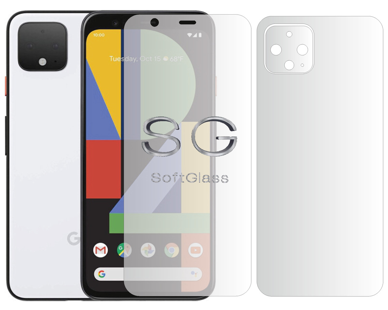 М'яке скло Google pixel 4 Комплект: Передня та Задня панелі поліуретанове SoftGlass