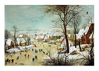 Листівка Pieter Bruegel Winter Landscape with Skaters and a Bird Trap, 1565