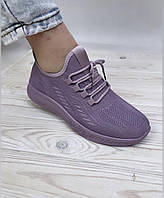 Женские кроссовки мокасины летние тканевые № 33-12 Princess фиолетовые 37