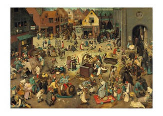 Листівка Pieter Bruegel — The Fight Between Carnival and Lent, 1559