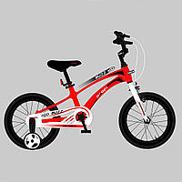 Детский велосипед на 16 дюймовых колесах и магниевой рамой PROF1 Storm MB 1681G Красный