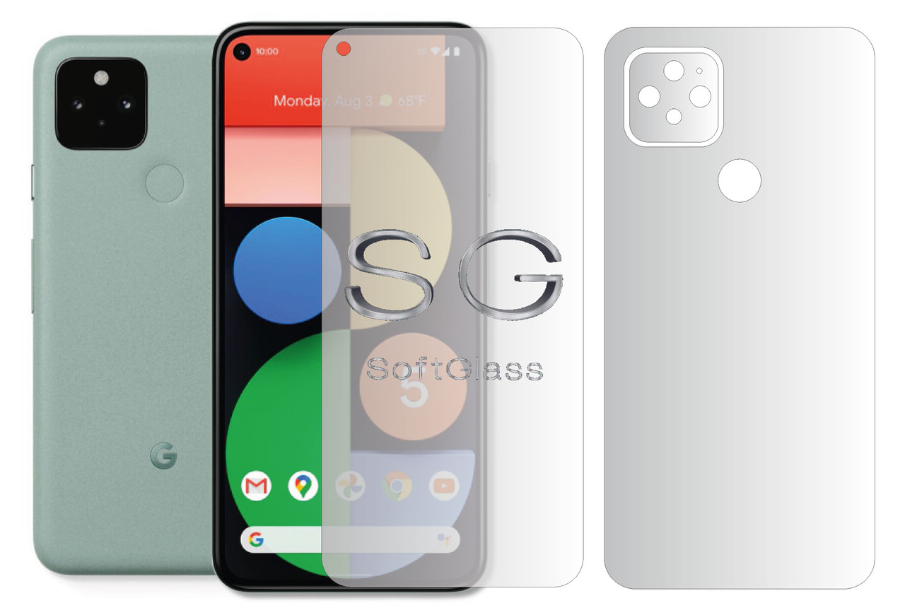 М'яке скло Google Pixel 5 Комплект: Передня та Задня панелі поліуретанове SoftGlass