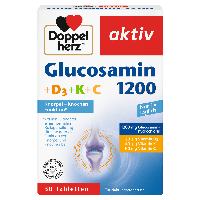 Комплекс Доппельгерц Глюкозамин для сустов, связок и хрящей Doppelherz Glucosamin + Vitamin D3 + K + C + E