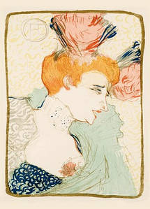 Листівка Henri De Toulouse-Lautrec  — Portrait Bust of Mademoiselle Marcelle Lender, 1895