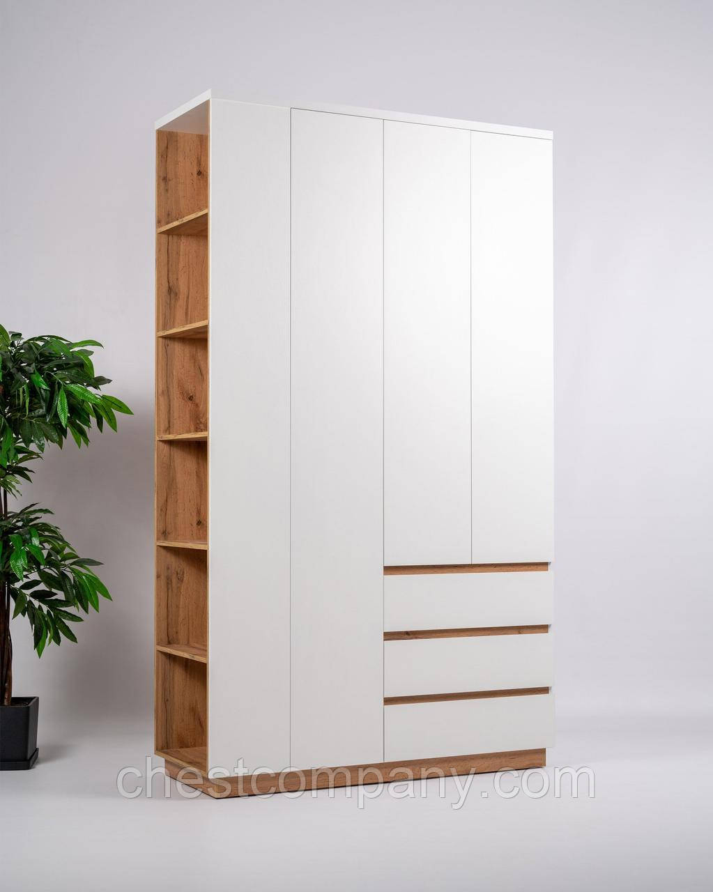 Шафа для одягу у спальню з ящиками CHEST 120х60х240 см