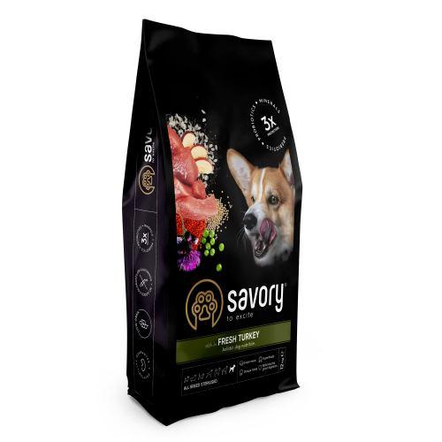 Сухий корм Savory All Breed Sterilised Fresh Turkey холістик для стерилізованих собак усіх порід зі свіжою індичкою 12 кг, фото 1