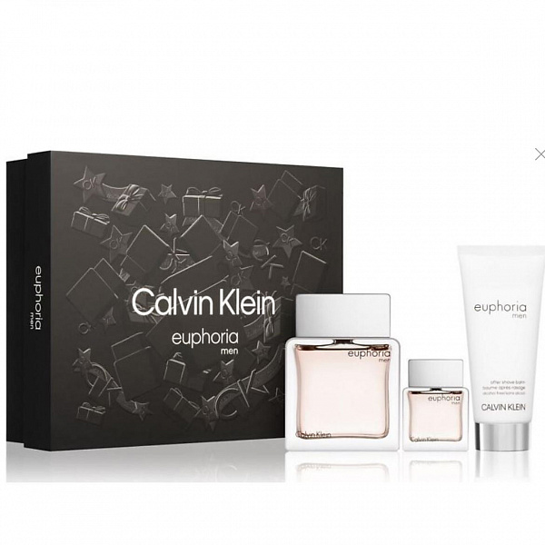 Набір Calvin Klein Euphoria Men для чоловіків — set (edt 100 ml + edt 15 ml mini + a/sh balm 100 ml)