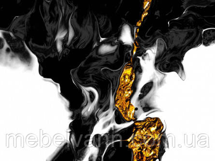 Фотообої Chameleon Чорний флюїд із золотом 100х100 см, фото 1