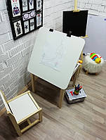 Эко-игровой набор для детей Baby Comfort стол с нишей + стул белый ka