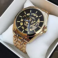 Мужские золотые механические наручные часы Emporio Armani / Армани