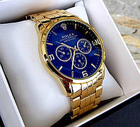 Мужские золотые кварцевые наручные часы Rolex / Ролекс