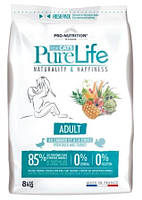 PURE LIFE ADULT 8 кг з качкою та індичкою беззерновий корм для дорослих котів.