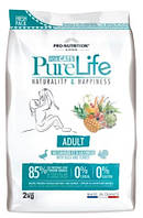 PURE LIFE ADULT 2 кг з качкою та індичкою беззерновий корм для дорослих котів.