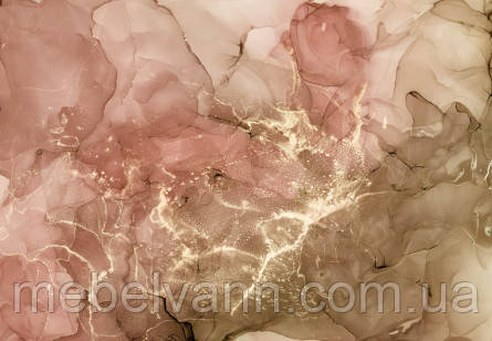 Фотообої Chameleon Персиковий Fluid art 100х100 см, фото 1