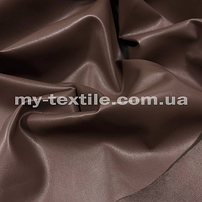 Тканина Шкірзам на трикотажі стрейч однотонний світлий шоколад