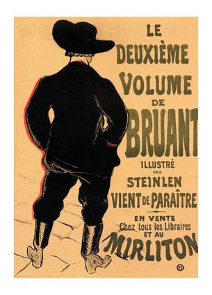 Листівка Henri De Toulouse-Lautrec — Aristide Bruant Dans son Cabaret, 1892