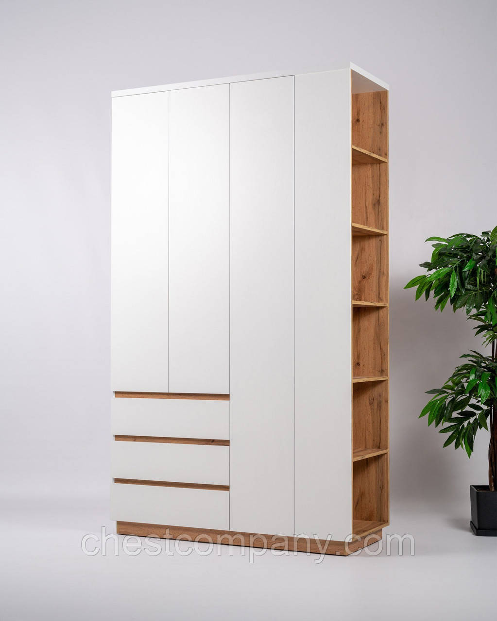 Шафа для одягу у спальню з ящиками CHEST 120х60х240 см
