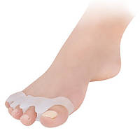 Коректор пальців стопи. Силіконовий міжпальцевий коректор розділювач пальців колір бежевий 1 пара, фото 9