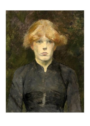 Листівка Henri De Toulouse-Lautrec — Portrait de Jeanne Wenz, 1886