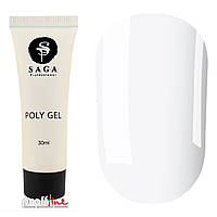 Полигель Saga Poly Gel New №02 белый, 30 мл