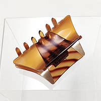 Краб Для Волос Трапеція 90х50 мм Французький Пластик Коричневий