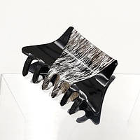 Краб Для Волос Трапеція 90х50 мм Французький Пластик Штриховка