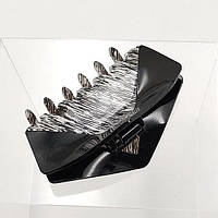 Краб Для Волос П'ятикутник 90х45 мм Французький Пластик Штрихівка