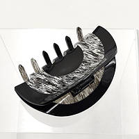 Краб Для Волос Напівкруг 90х45 мм Французький Пластик Штрихівка