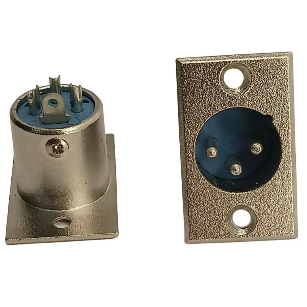 Штекер мікрофонний XLR 3pin, монтаж на корпус