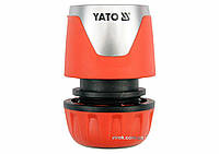 Муфта швидкоз'ємна YATO для водяного шланга 1/2" /ABS/ (БЛІСТЕР) [12/120]