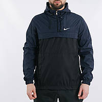 Куртка мужская Найк анорак Nike President ветровка весенняя осенняя размеры s-3xl цвет синий с черным