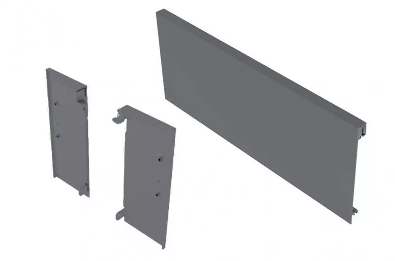 Передня панель + 2 кріплення для внутрішнього ящика AXIS PRO низька L-1200 мм H — 110 мм Антрацит, фото 1