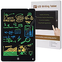 Дитячий кольоровий LCD-планшет для малювання діагональ екрана 12 дюймів Black