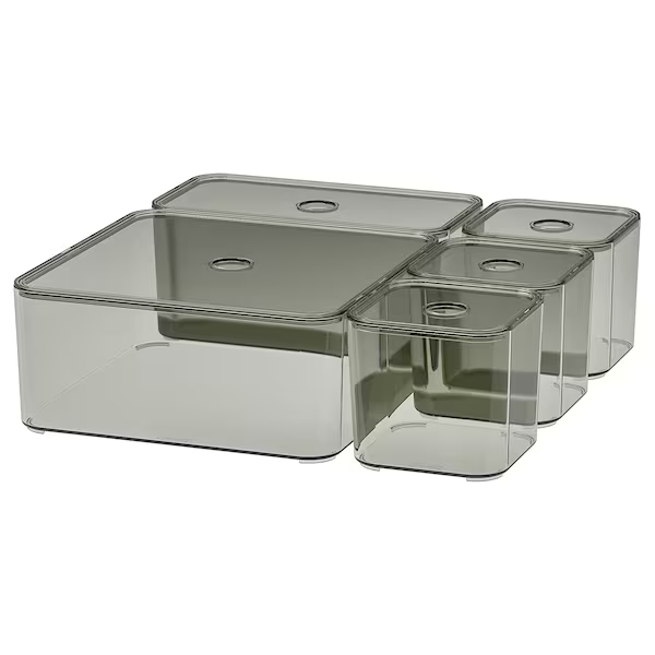Коробки з кришкою VISSLAAN 5 шт. IKEA 905.545.38