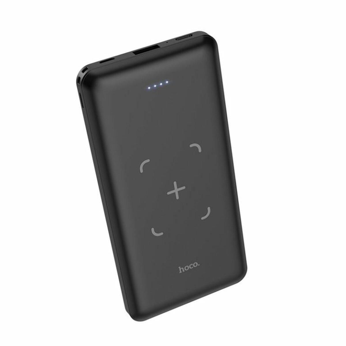 Зовнішній акумулятор Power Bank Hoco J50 - 10000mAh Surf Wireless чорний