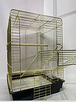 Клітка для птахів 1901G OPENTOP 40х40х59 см (золото), фото 2