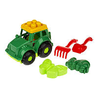 Песочный набор Трактор "Кузнечик" №2 Colorplast 0213 (Зеленый) ka
