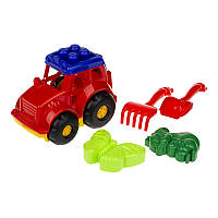 Песочный набор Трактор "Кузнечик" №2 Colorplast 0213 (Красный) ka