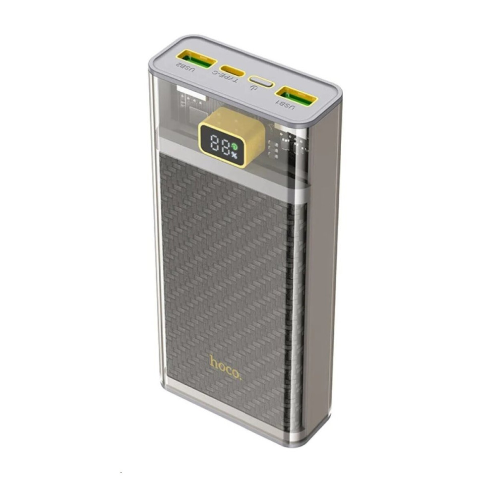 Зовнішній акумулятор Power Bank Hoco J103 - 10000mAh Astute PD20W+QC3.0 сірий