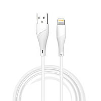 Кабель WUW X196 (2.4A) 1м для зарядки и синхронизации USB to Lightning белый