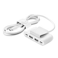 Хаб Belkin USB-C > 2хUSB-C/2хUSB-A, 2м, білий